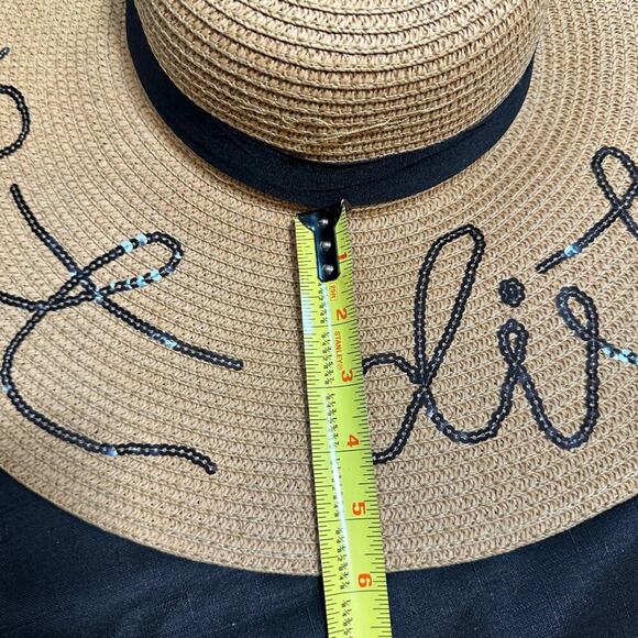 Large Brim Beach Sun Hat "Do Not Disturb" - Picture 2 of 11